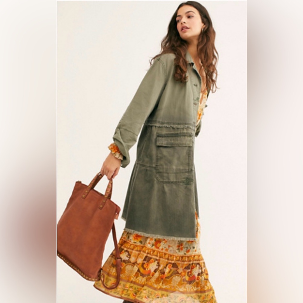 Free People Ellie Leather Studded Backpack